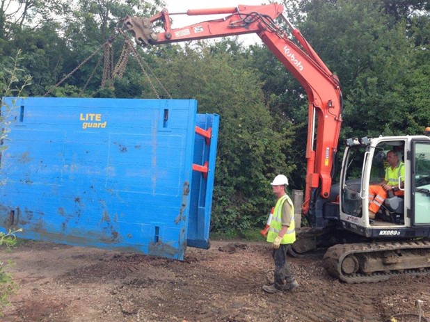 8 Tonne Excavator moving LITE guard Super Shield