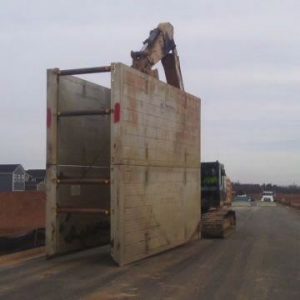 Super-Sized Shields lifted by Excavator
